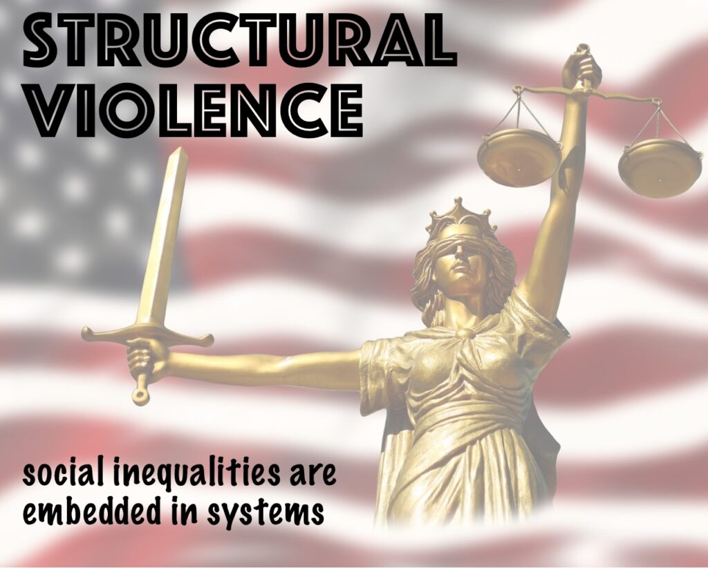 Structural Violence - social inequalities are embedded in systems